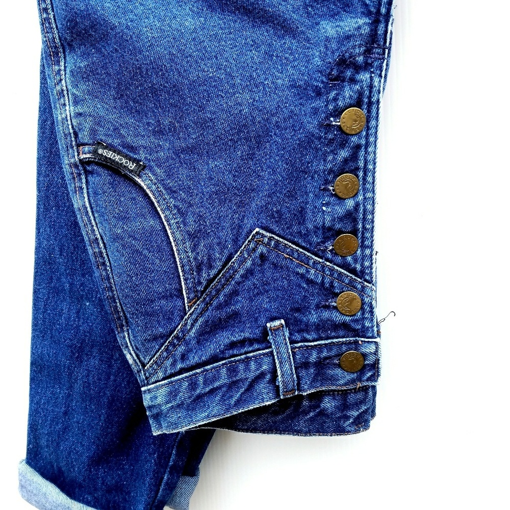 Vintage Button Fly High Waisted, Rocky Mountain Jeans - Picture 2 of 6
